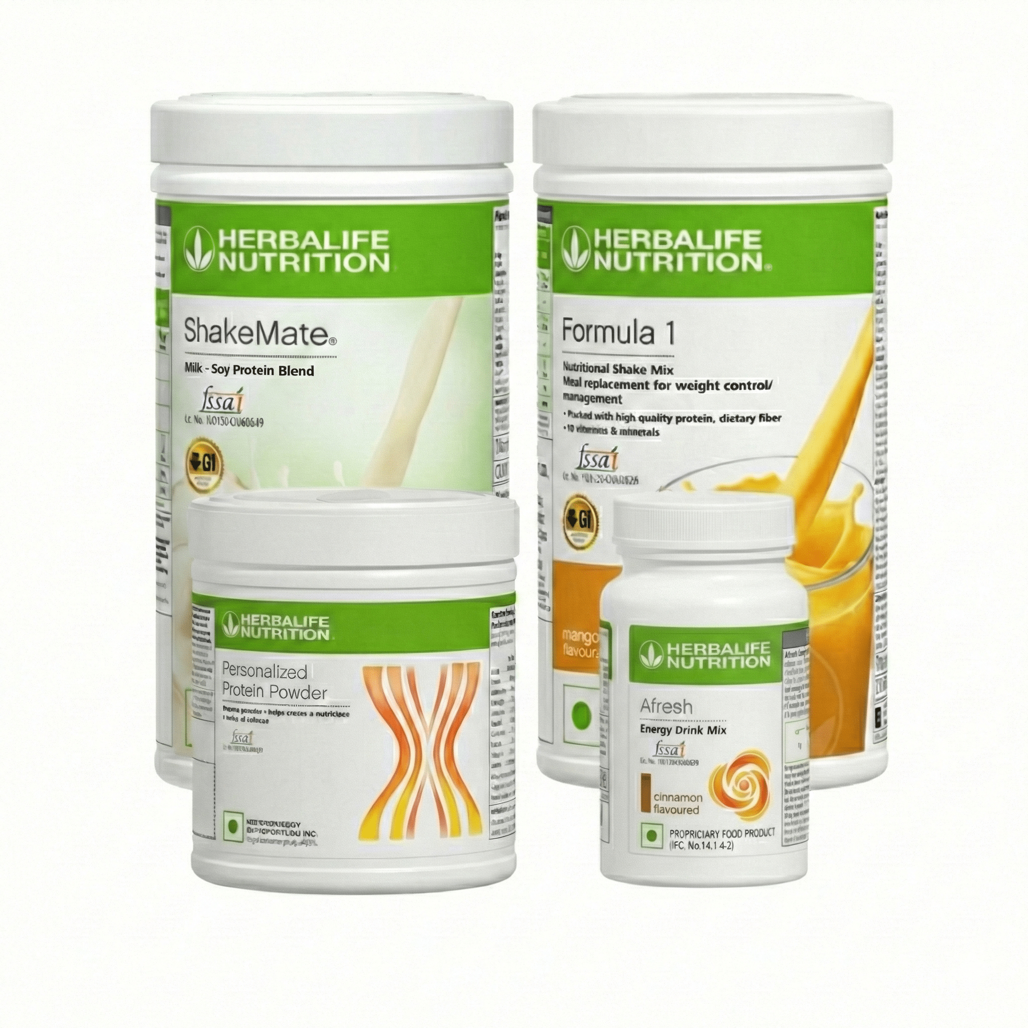 Herbalife Formula 1 Nutritional Shake + ShakeMate + 200g Protein Powder + Afresh Wellness Pack