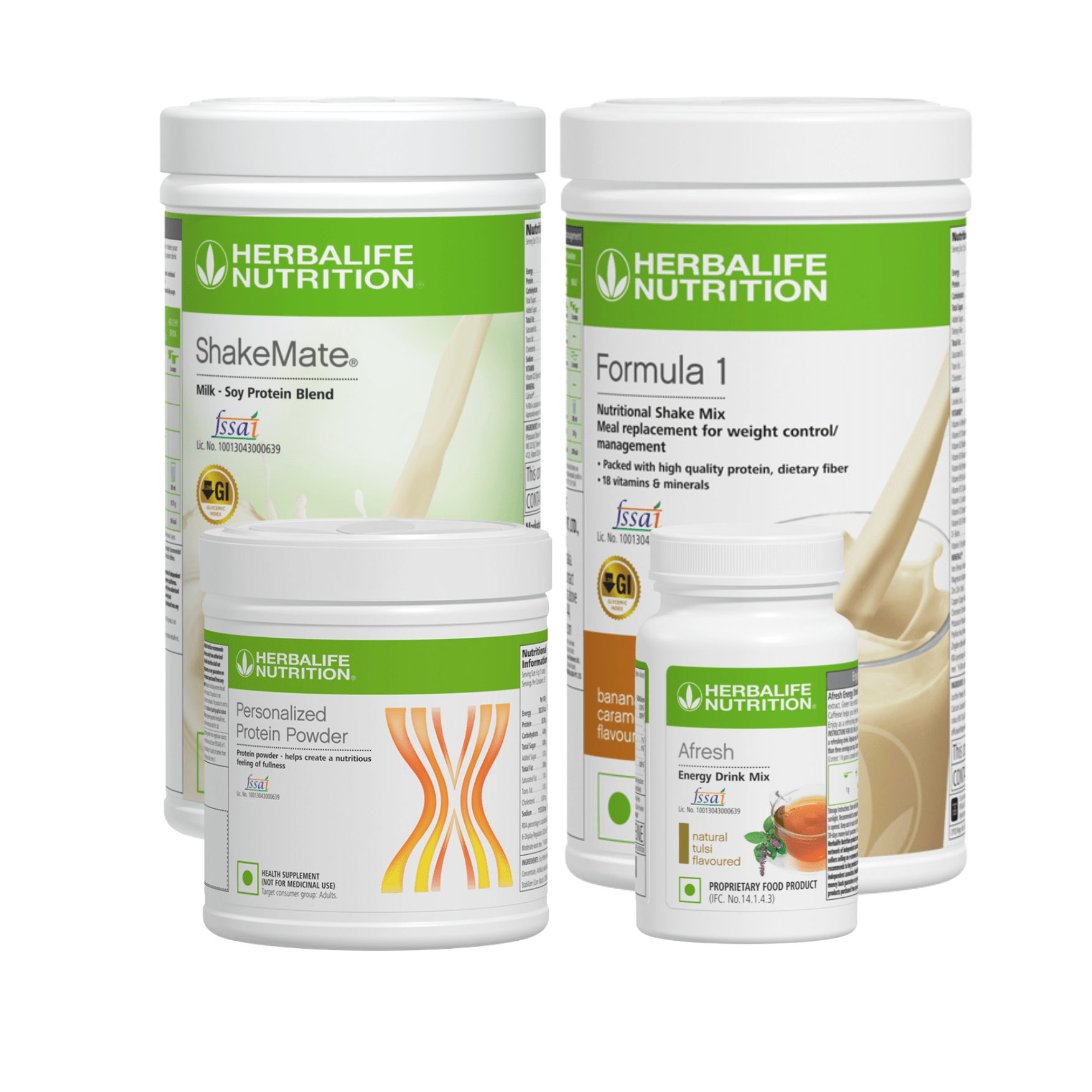 Herbalife Formula 1 Nutritional Shake + ShakeMate + 200g Protein Powder + Afresh Wellness Pack