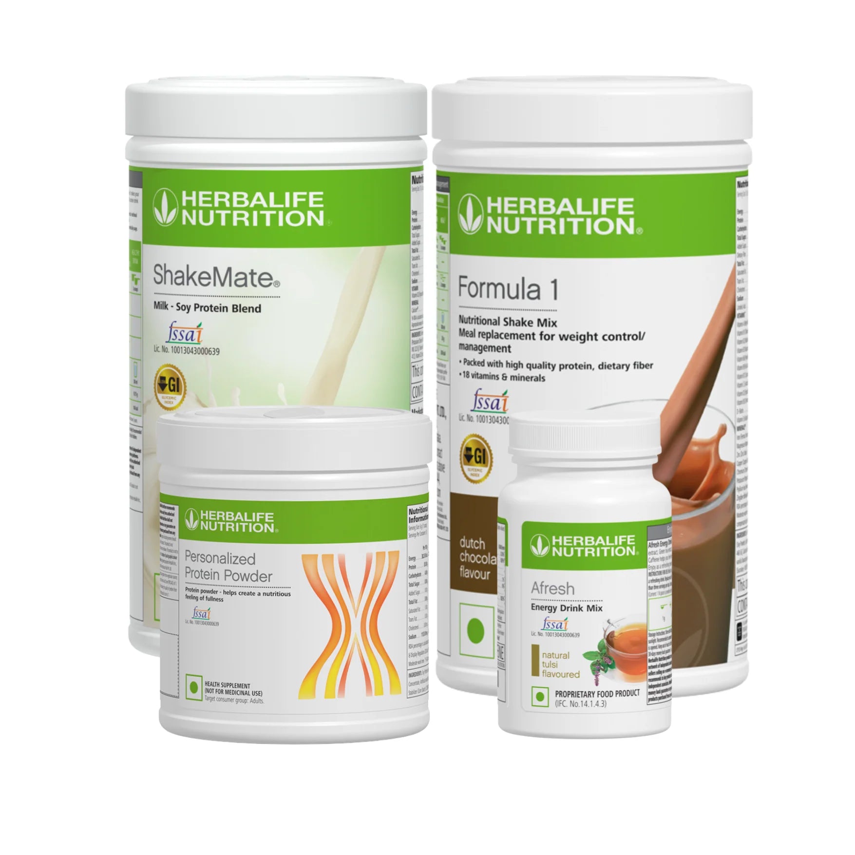 Herbalife Formula 1 Nutritional Shake + ShakeMate + 200g Protein Powder + Afresh Wellness Pack