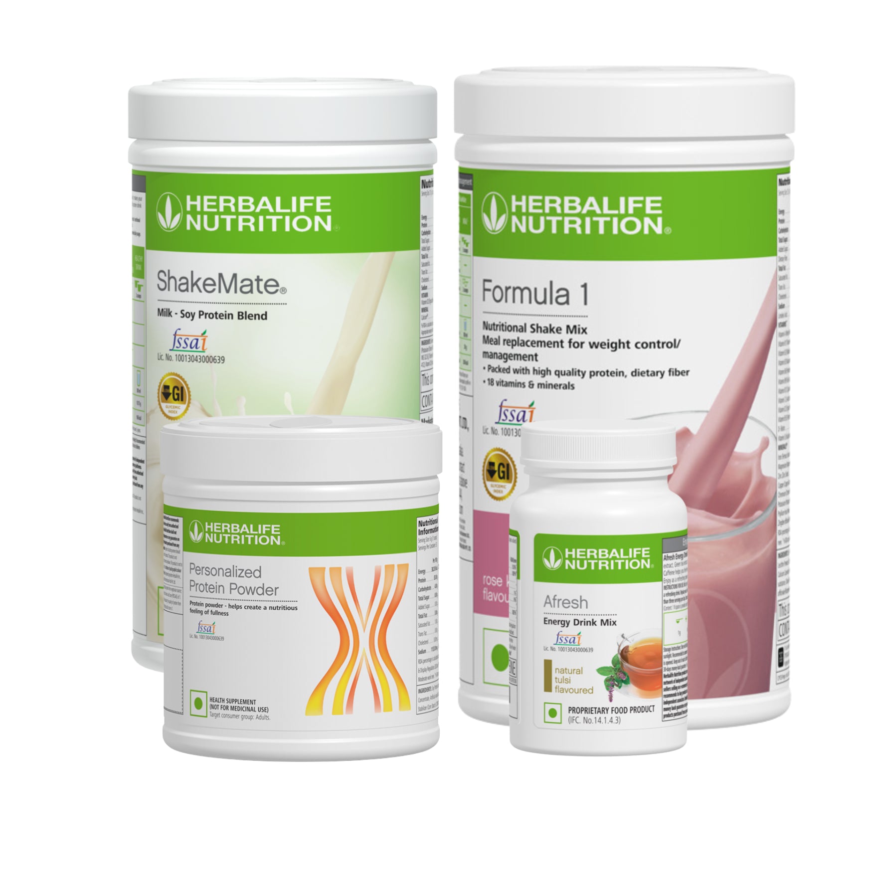 Herbalife Formula 1 Nutritional Shake + ShakeMate + 200g Protein Powder + Afresh Wellness Pack