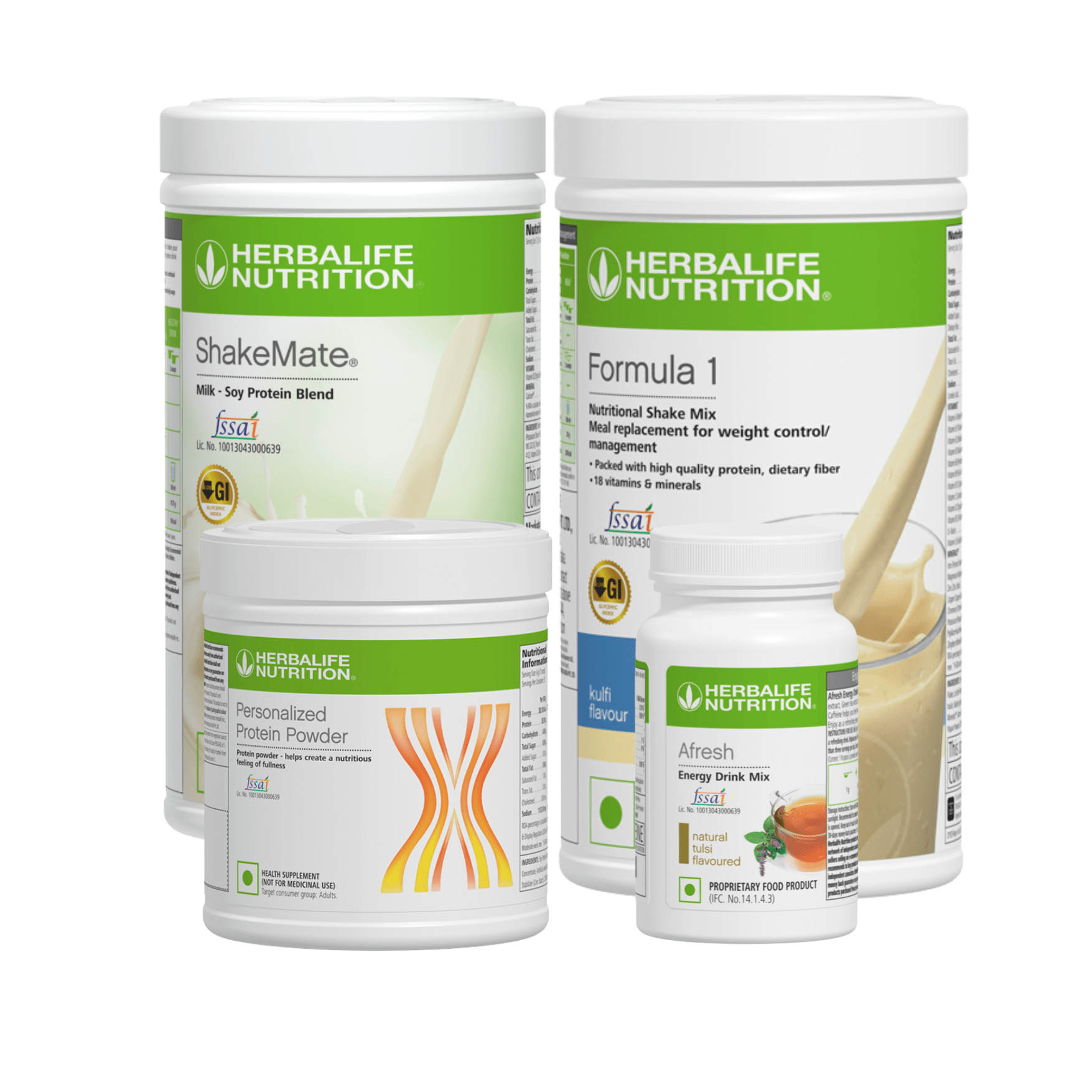Herbalife Formula 1 Nutritional Shake + ShakeMate + 200g Protein Powder + Afresh Wellness Pack