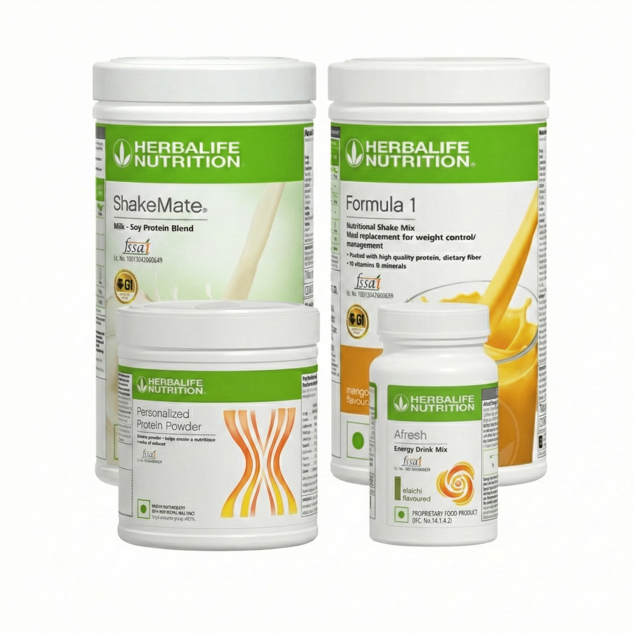 Herbalife Formula 1 Nutritional Shake + ShakeMate + 200g Protein Powder + Afresh Wellness Pack