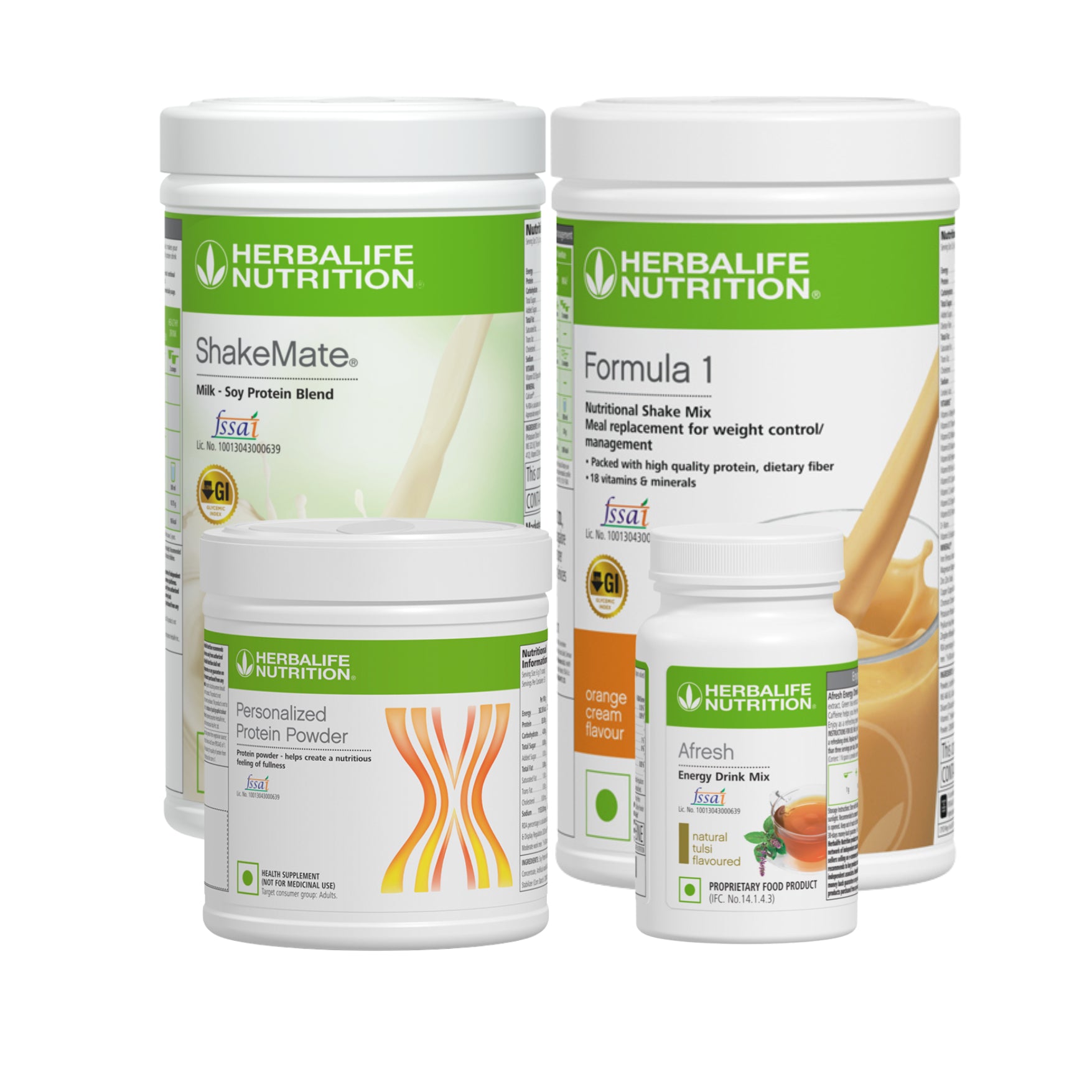 Herbalife Formula 1 Nutritional Shake + ShakeMate + 200g Protein Powder + Afresh Wellness Pack