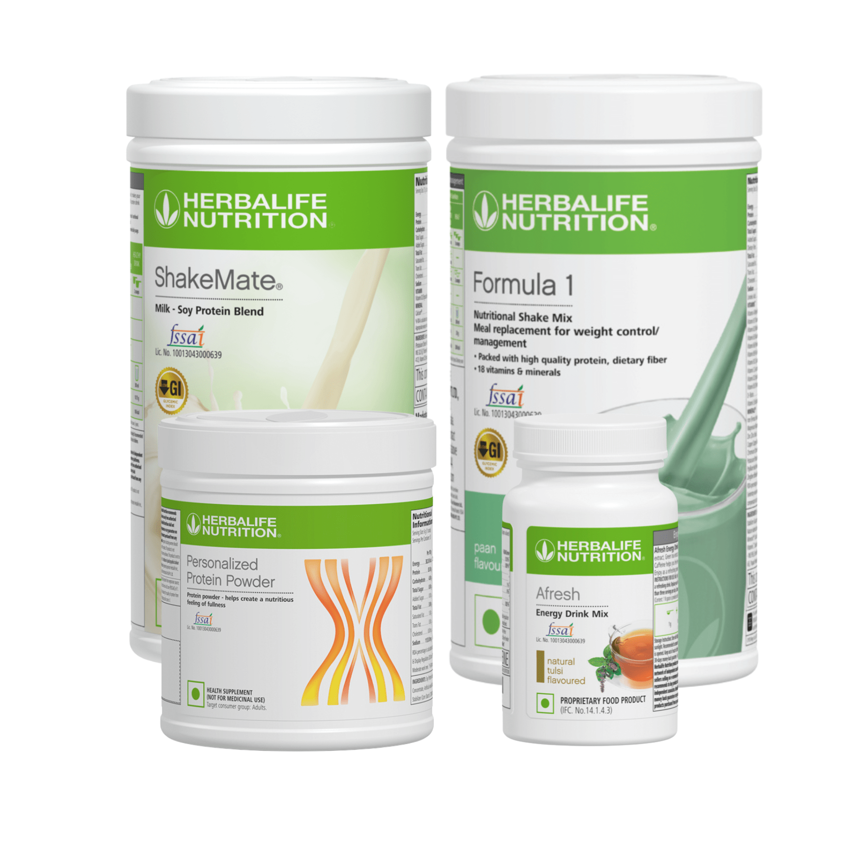 Herbalife Formula 1 Nutritional Shake + ShakeMate + 200g Protein Powder + Afresh Wellness Pack