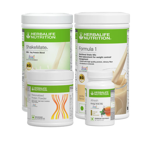 Herbalife Formula 1 Nutritional Shake + ShakeMate + 200g Protein Powder + Afresh Wellness Pack